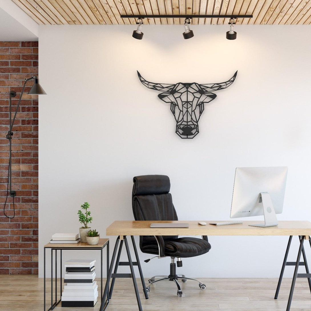 Metalen wanddecoratie - Stier - Lifestaal